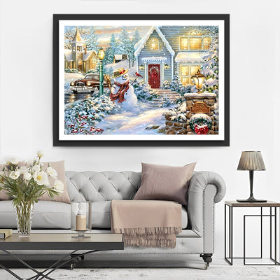 Stille Stadt an Weihnachten Diamond Painting