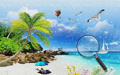 Strand Landschaft Diamond Painting