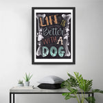 Tafel Leben Hund Diamond Painting