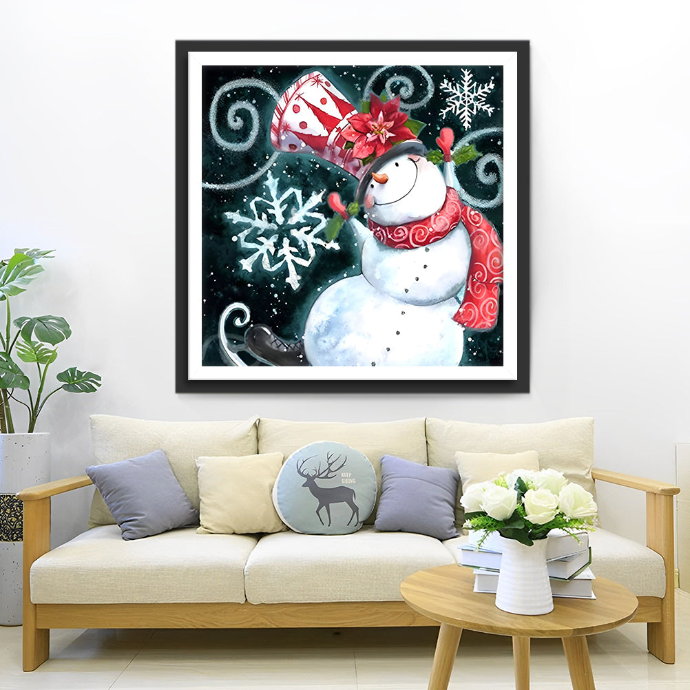 Tanzender Schneemann Diamond Painting