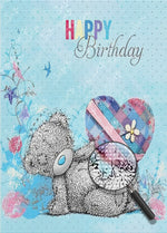 Teddybär mit Geburtstagsgeschenk Diamond Painting