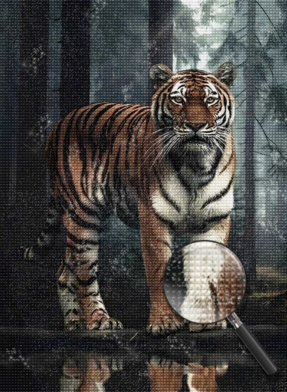 Tiger im Wald Diamond Painting