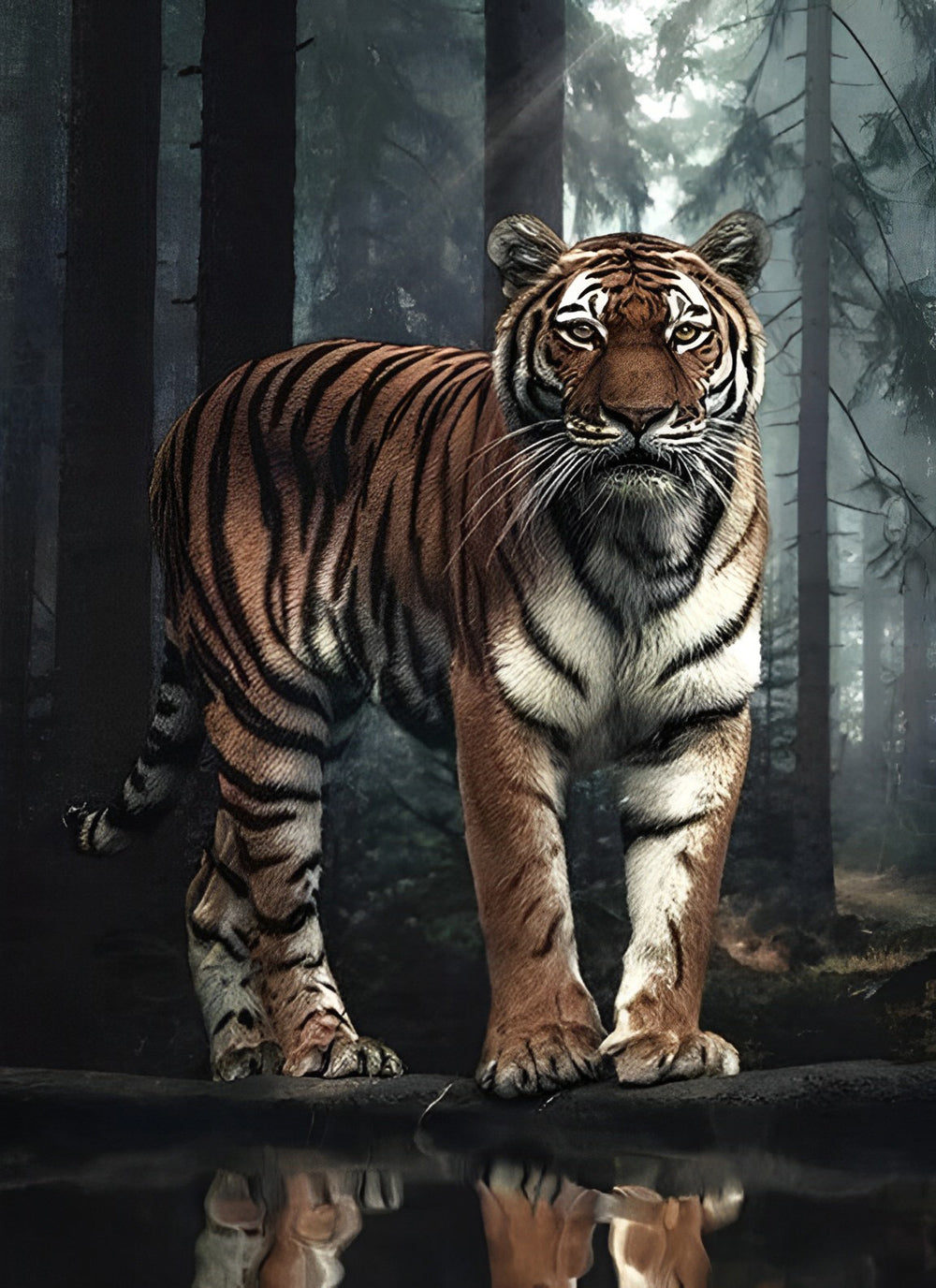 Tiger im Wald Diamond Painting
