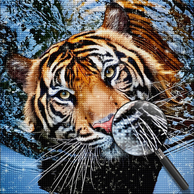 Tiger im Wasser Diamond Painting