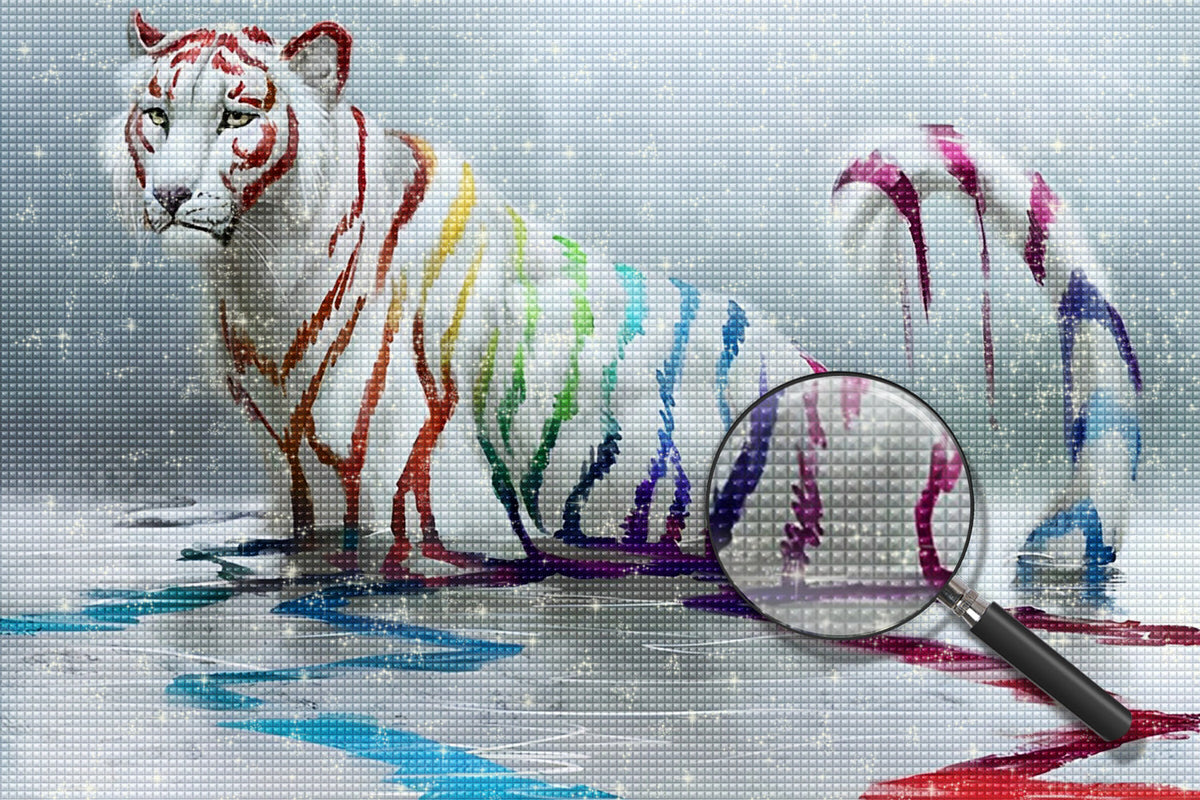 Tiger im Wasser Diamond Painting