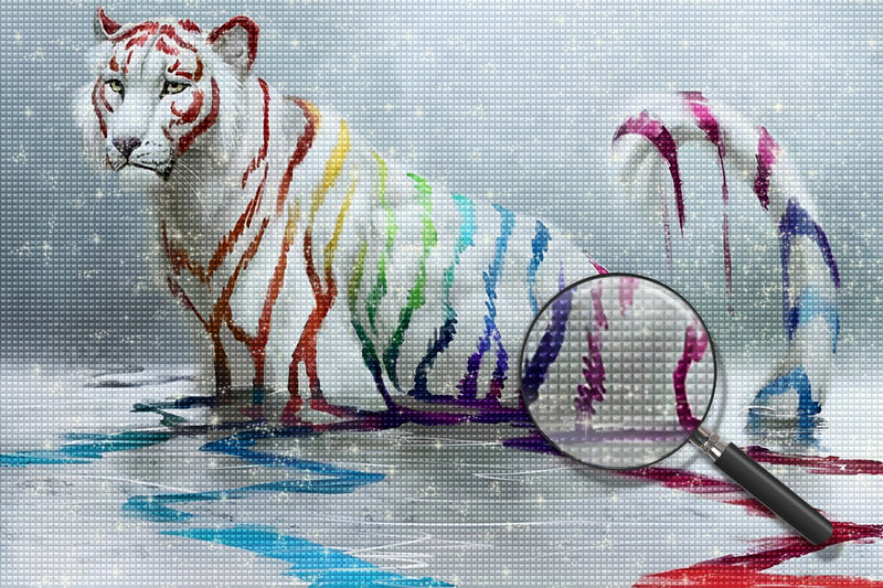 Tiger im Wasser Diamond Painting