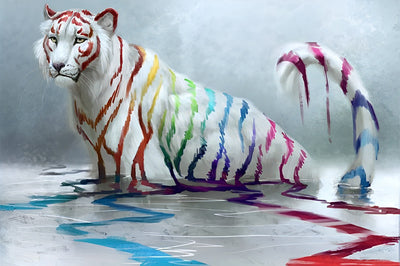 Tiger im Wasser Diamond Painting