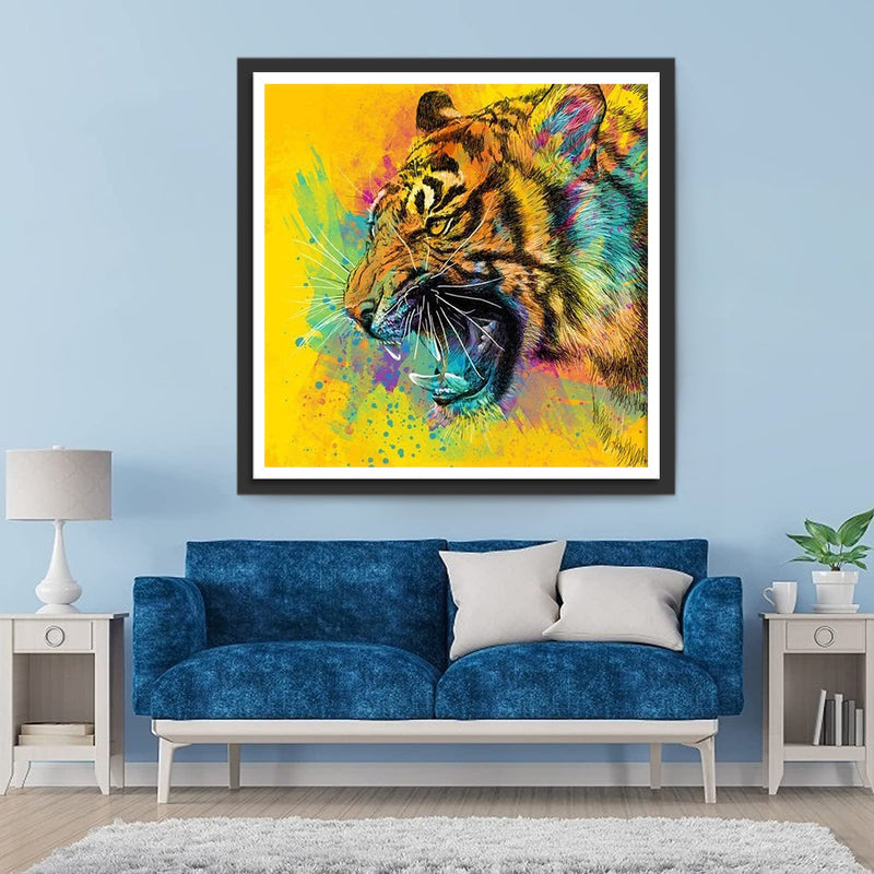 Tiger in Wasserfarben Diamond Painting