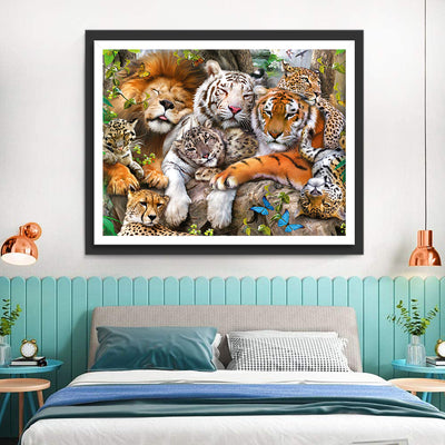 Tiger, Löwen und Leoparden Diamond Painting