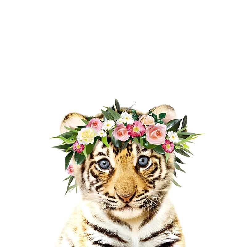 Tiger mit einem Kranz Diamond Painting