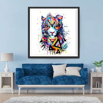 Tiger mit modernen Elementen Diamond Painting