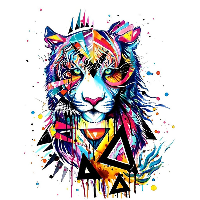 Tiger mit modernen Elementen Diamond Painting