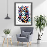 Tiger mit technologischen Elementen Diamond Painting