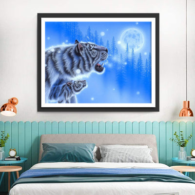 Tiger Mondschein Diamond Painting