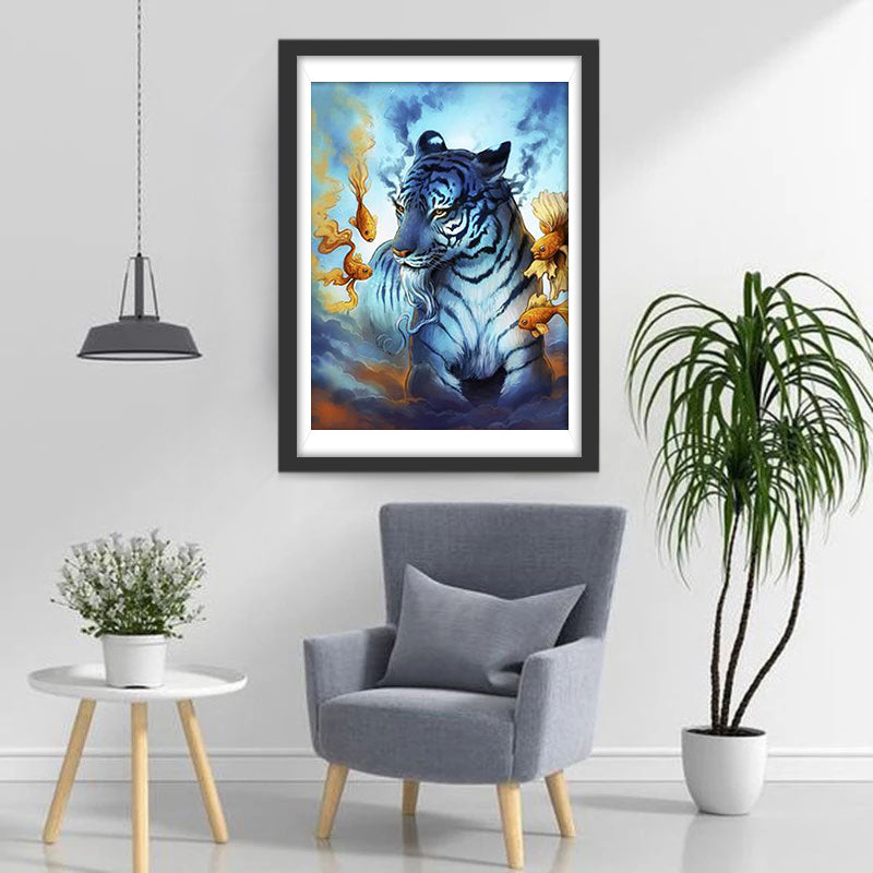 Tiger und Goldfische Diamond Painting