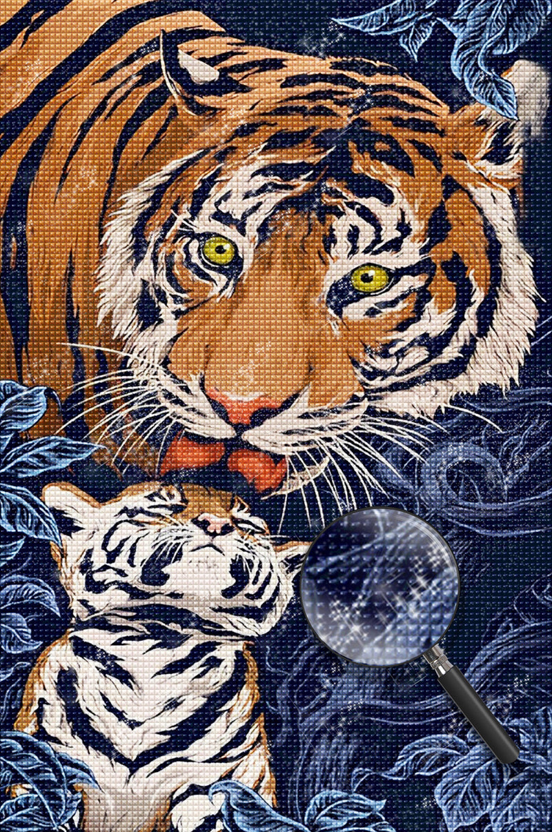 Tiger und Kalb Diamond Painting
