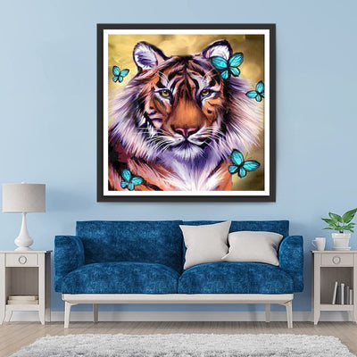 Tiger und Schmetterlinge Diamond Painting