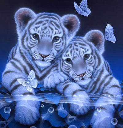 Tiger und Schmetterlinge Diamond Painting