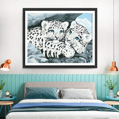 Tigerbabys unter dem Felsen Diamond Painting