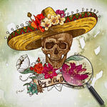 Totenkopf im gelben Hut Diamond Painting