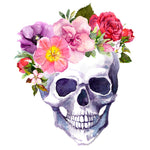 Totenkopf mit Blumen auf dem Kopf Diamond Painting