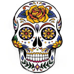 Totenkopf und gelbe Blumen Diamond Painting