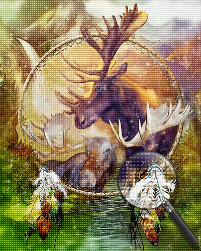 Traumfänger vom Hirsch Diamond Painting