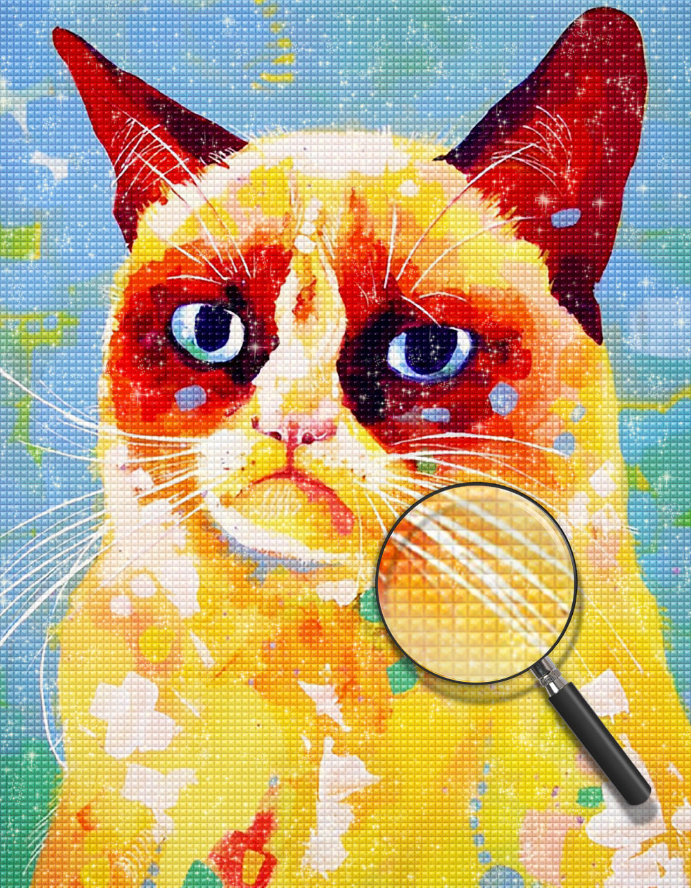 Traurige Katze Diamond Painting