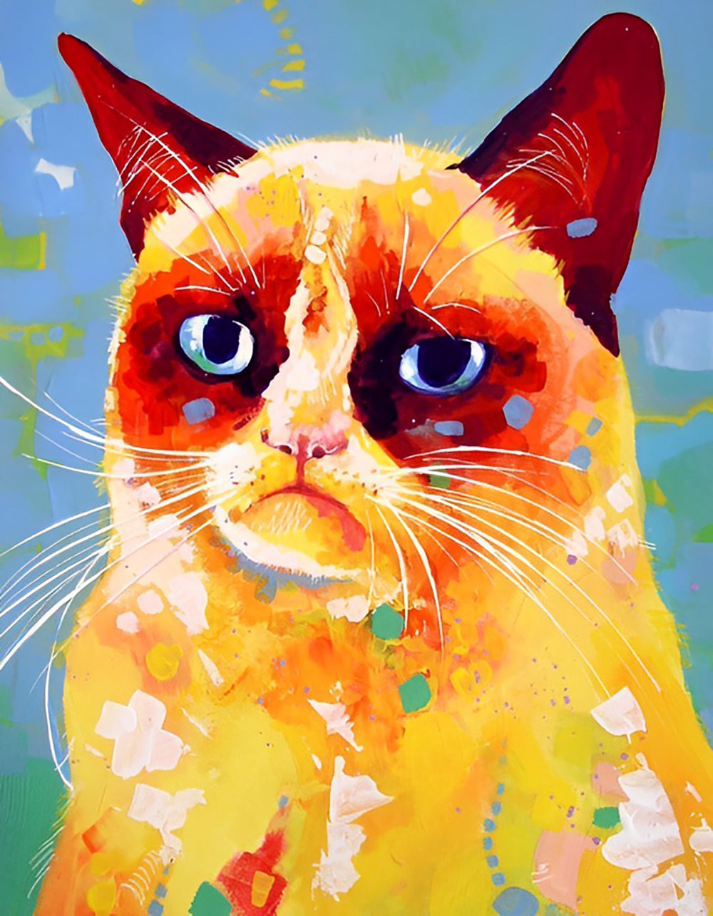 Traurige Katze Diamond Painting