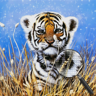 Trauriger junger Tiger Diamond Painting