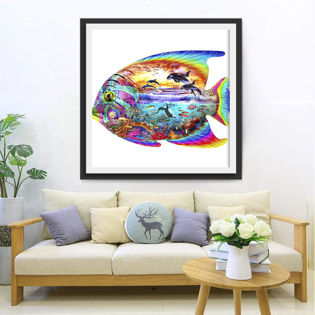Unterwasserwelt auf Fisch Diamond Painting