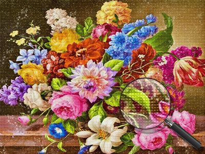 Vielfältige Blumen Diamond Painting