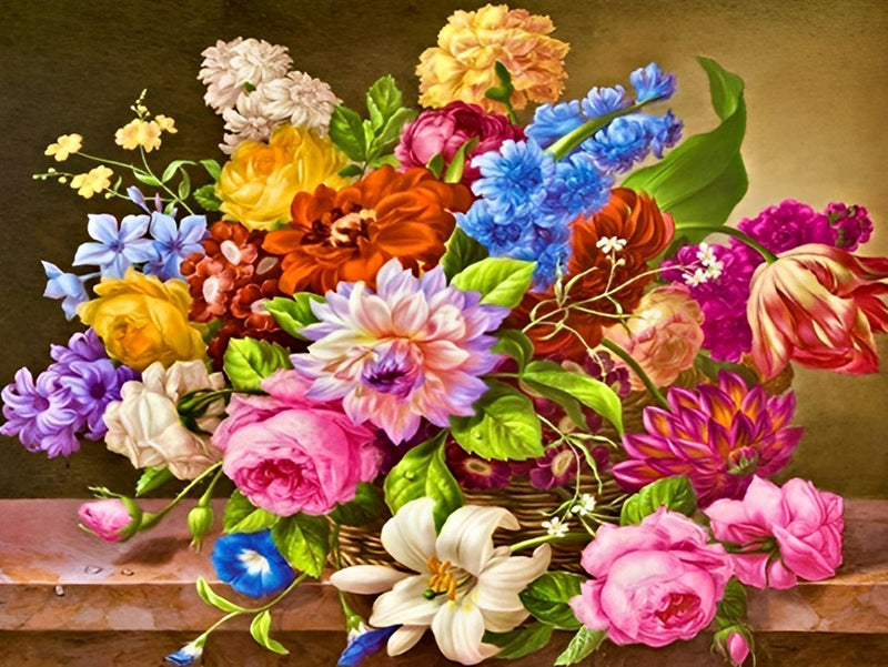 Vielfältige Blumen Diamond Painting