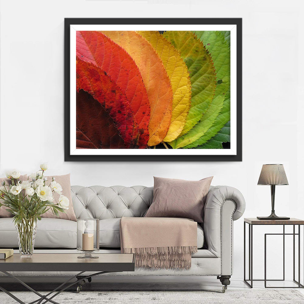 Vier Jahreszeiten Blätter Diamond Painting