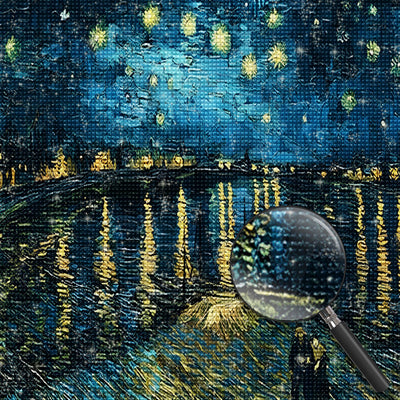 Vincent van Gogh, Sternennacht über der Rhone Diamond Painting