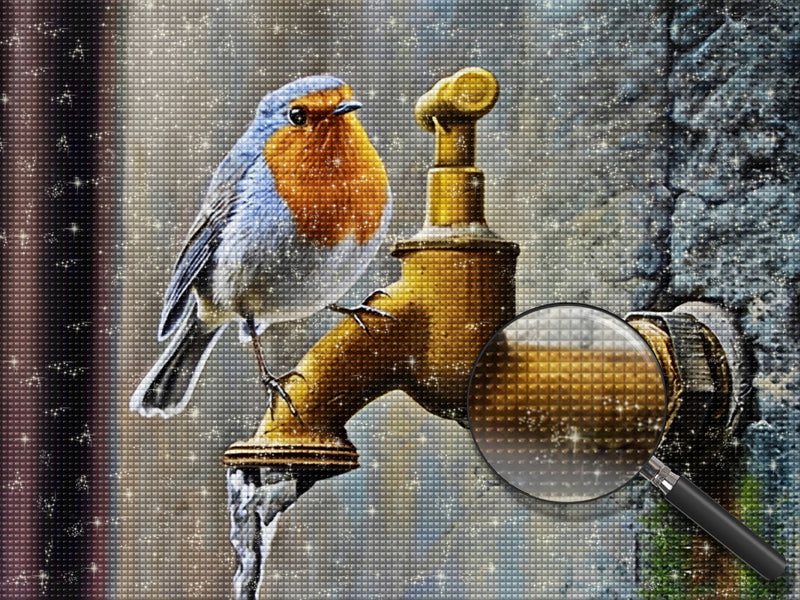 Vögel auf dem Wasserhahn Diamond Painting