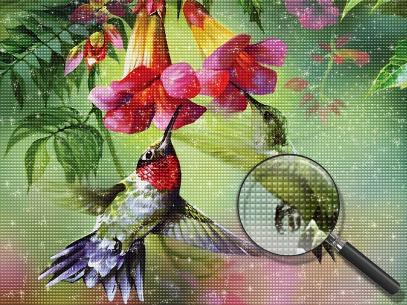 Vögel Blumen Diamond Painting