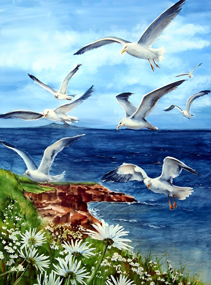 Vögel Meer Diamond Painting