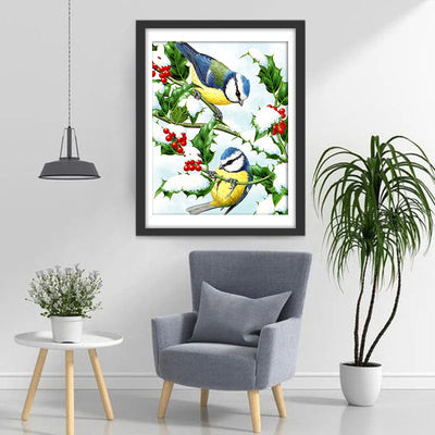 Vögel und Beeren Diamond Painting