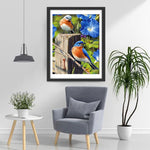 Vögel und Blumen Diamond Painting