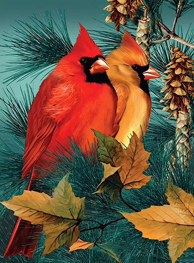 Vögel und Nüsse Diamond Painting