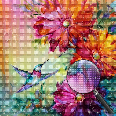 Vogel und Chrysanthemen Diamond Painting