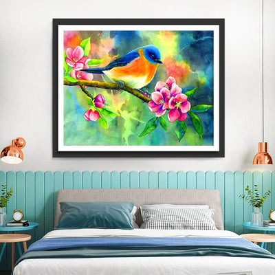 Vogel und Pfingstrosen Diamond Painting