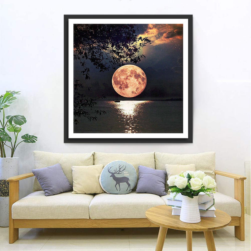 Vollmond auf dem Meer Diamond Painting