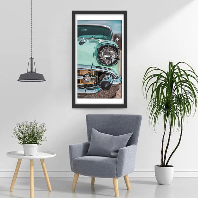 Vorderseite des grünen Autos Diamond Painting