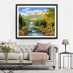 Wald Berg Bach Diamond Painting