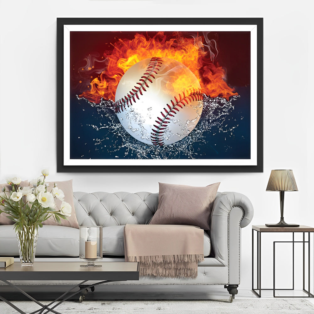 Wasser Feuer Baseball Diamond Painting