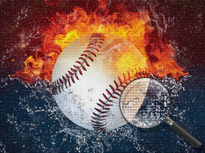 Wasser Feuer Baseball Diamond Painting