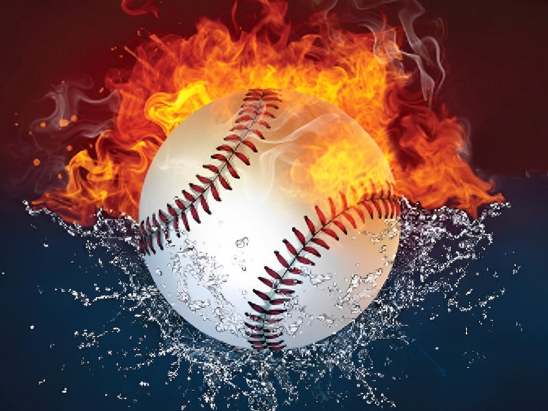 Wasser Feuer Baseball Diamond Painting