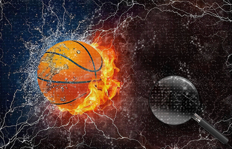 Wasser Feuer Basketball Diamond Painting